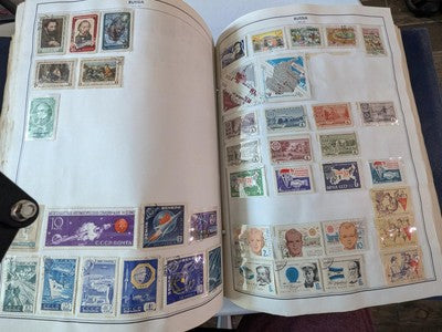 Loaded with Stamps Statesman Album with P.R. China!, Russia & More - 229 Photos