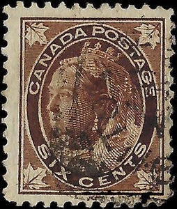 VEGAS - 1897 Canada Queen Victoria - 6c - Scott 71