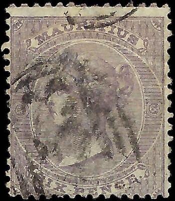 VEGAS - 1863 Mauritius 6p - Scott 36 - Used - About 3 Small Thins