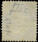 c1868 - Scott 87 Jackson 2c "Black Jack" with "E" Grill - Well Centered!
