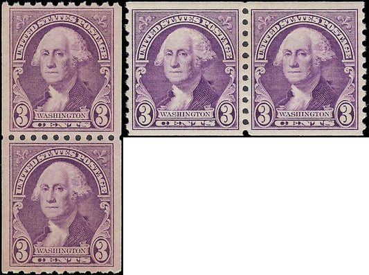 c1932 - Scott #721-722- Coil Pairs - MNH, Undisturbed OG - Fresh! (#2)
