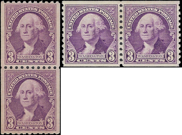 c1932 - Scott #721-722- Coil Pairs - MNH, Undisturbed OG - Fresh! (#2)