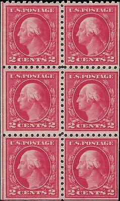 VEGAS - 1914 USA Booklet Pane of 6 - Scott 425e - MH, OG - Nice Color Variation