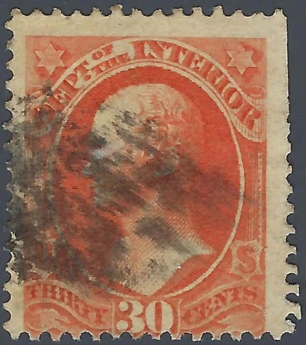 1873 USA Official Dept of Interior - Scott O23 - Used - Sharp Color!