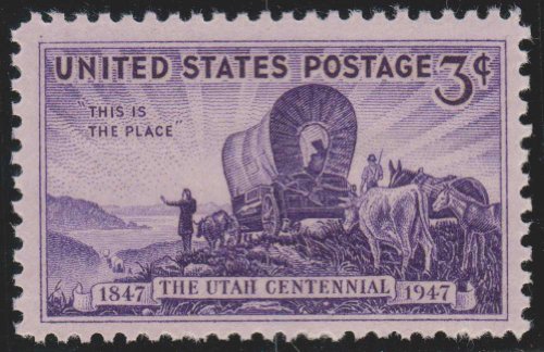 1947 Utah Centennial Commemorative Single 3c Postage Stamp - Scott 950 - MNH,OG