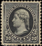 c1890 - Scott 228 Jefferson 30c - MH, OG - Great Centering with Short Perf