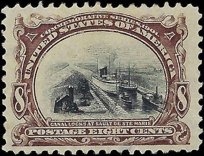 c1901 - #298 8c Pan-American Expo - Mint, No Gum - Thin - Nice Centering!