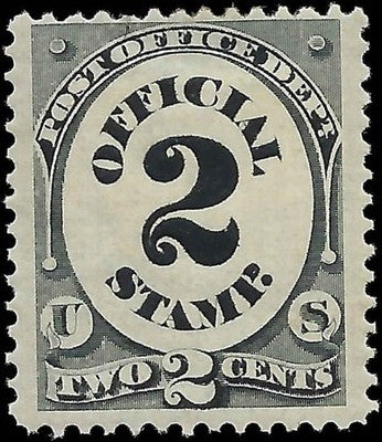 c1873 2c Post Office Official Stamp - Scott O48 - MH, OG