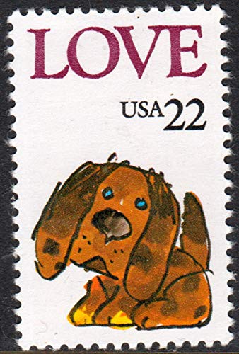 1986 Puppy Love Single 22¢ Postage Stamp - Sc# 2202 - MNH,OG