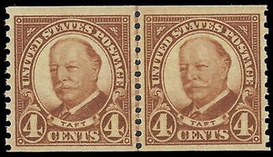 VEGAS - 1930 Taft 4c - Scott 687 MNH, Undisturbed Gum Joint Line Pair - Centering!