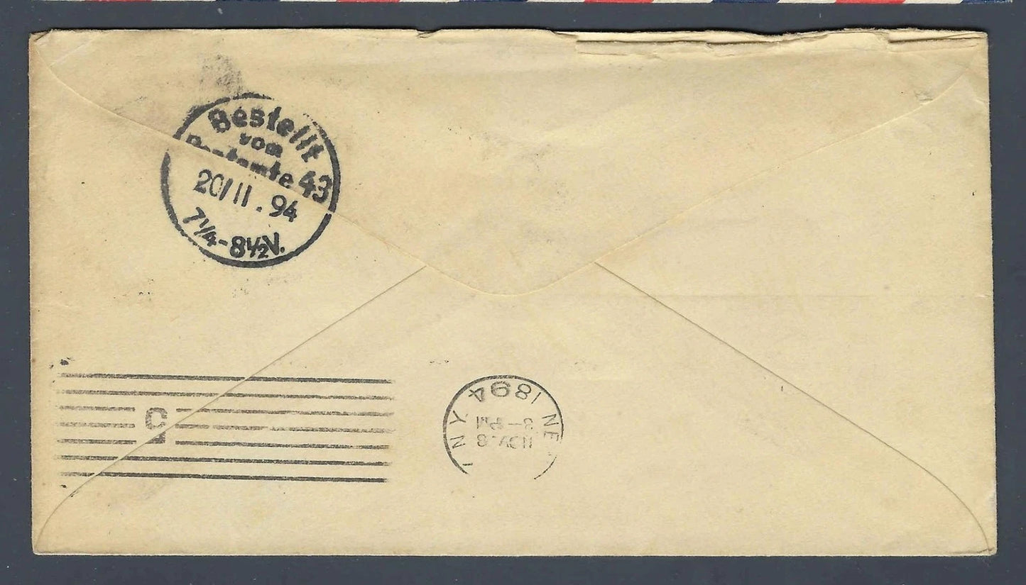 1894 New Orleans Germany Uprated Stationery Hernsheim Bros Tobacco Cover