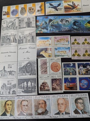 Box of OLD & Many Better Misc Int. Stamps - Many Sheets & Multiples -121 Photos