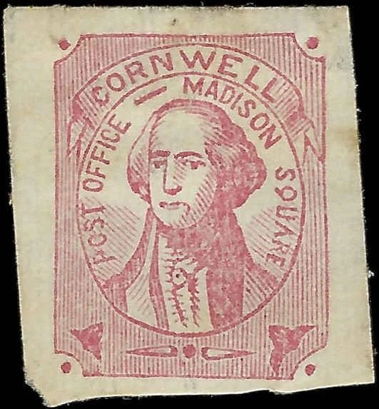 Cornwells Madison Square Post Scott 160L1 Hussey Forgery Period Local Cinderella