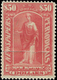 c1897 - Scott PR124 Newspaper Periodical Stamp $50 - MH -Repaired Tear