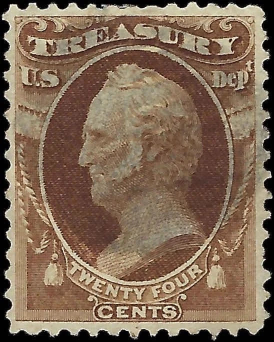 c1873 - Scott O80 Treasury Department Official Stamp 24c - Light Cancel