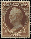 c1873 - Scott O80 Treasury Department Official Stamp 24c - Light Cancel