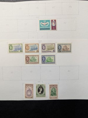 Old British Honduras Collection on Home Made Pages - M&U- Some Better - 9 Photos