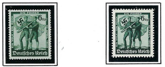 1938 Germany Set - Sc# 484-485 - MNH, Undisturbed OG - All Post Office Fresh!