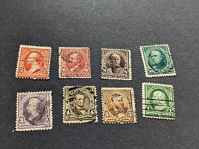 VEGAS - 1890-93 Short Set - Scott 219-226 - Used - 222 Flaws See Scans