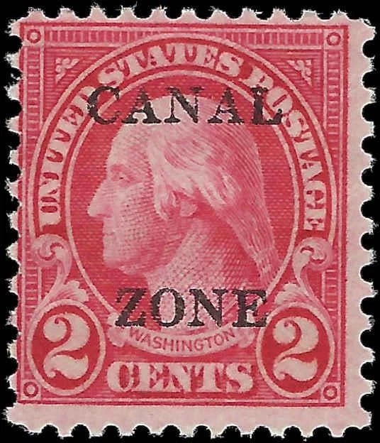 1924 USA Canal Zone - Scott 73, 74 - MH, OG - Solid - Overprint Shift on #74