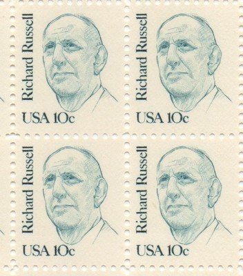 1984 Richard Russell Block of 4 10c Postage Stamps, Scott1853, MNH, OG