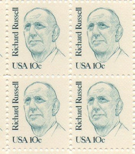 1984 Richard Russell Block of 4 10c Postage Stamps, Sc#1853, MNH, OG