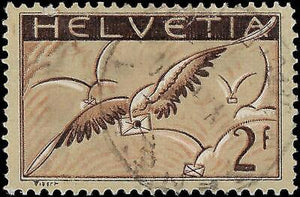 VEGAS - 1929 Switzerland - Air Post - Sc# C15 - Used - Cat= $65
