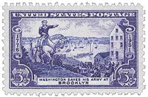 1951 Geo Washington Battle of Brooklyn Single 3c Postage Stamp - Scott1003 -MNH,OG