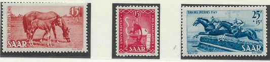 1949 Saar Set - Scott 203, B67-B68 - MNH, Undisturbed OG