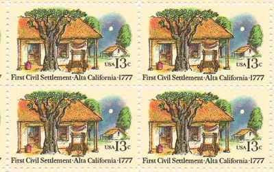 1977 First Civil Settlement Block of 4 13c Postage Stamps, Scott1725, MNH, OG