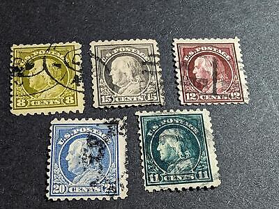 VEGAS - 1916-17 Franklin Heads Short Set - Scott 470-,473-476