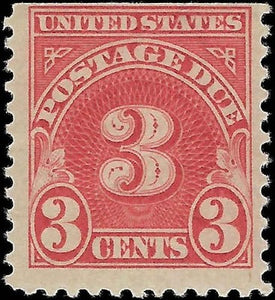 c1930 - Scott J72 3c Postage Due Stamp - MH, OG - Fresh!