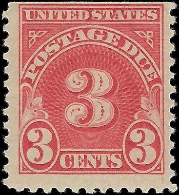 c1930 - Scott J72 3c Postage Due Stamp - MH, OG - Fresh!