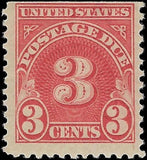 c1930 - Scott J72 3c Postage Due Stamp - MH, OG - Fresh!