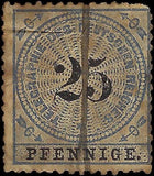 c1875 Germany 25pf Telegraph Stamp Used with Cancel