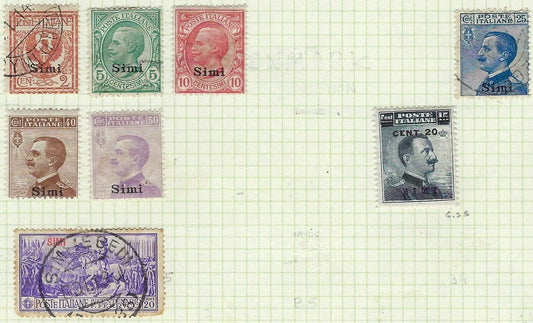 1912-30 Italy Offices In Simi Short Set as Shown - Mint & Used Mix