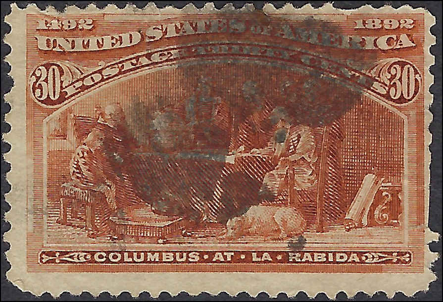 VEGAS - 1893 Columbian 30c- Scott 239 - Trimmed Perfs