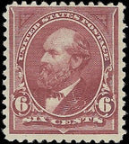 c1894 - #256 Garfield 6c USA Postage Stamp - MNH, No Gum - Light Thin - No WM
