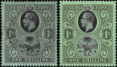 c1912 - Scott 115 & 115a (WM#3) Sierra Leone Stamp - MH & Used - Cat= $190!