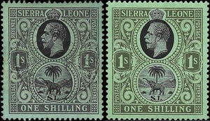 c1912 - Sc# 115 & 115a (WM#3) Sierra Leone Stamp - MH & Used - Cat= $190!