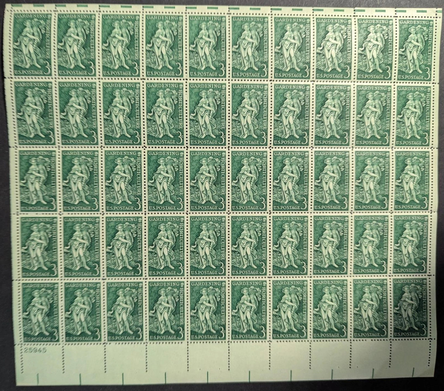 1958 USA 3c Gardening Sheet -Scott 1100 -MNH, Undisturbed OG -No Sig Flaws
