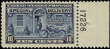 c1922 Special Delivery with Plate # - Sc# E12 (P11) - Very Light Hinge Mark
