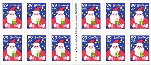 1994 Santa Claus - Booklet of 12 29c Postage Stamps, Scott2873, MNH, OG