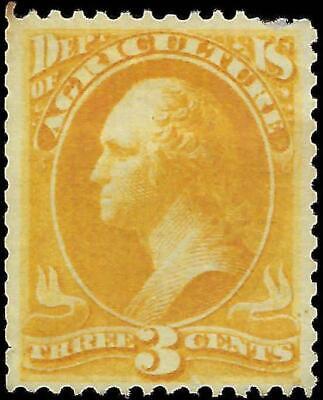 VEGAS - 1873 3c Agriculture Official - Scott O3 - Tiny Thin Upper Right - Mint, NG