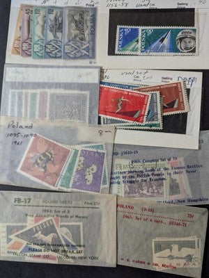 Quantity of Poland Stamps in Bags Unchecked From Estate! -Many Sets! -81 Photos
