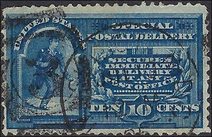 VEGAS - 1894 Express Mail - Scott E4 - Solid - Well Centered - Thin - Perf Crease