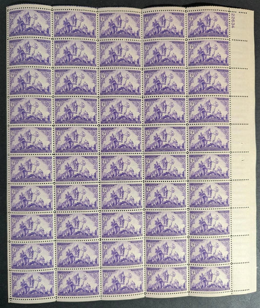 1940 USA Coronado 3c Sheet - Scott 898 - MNH, Undisturbed OG - No Sig Flaws