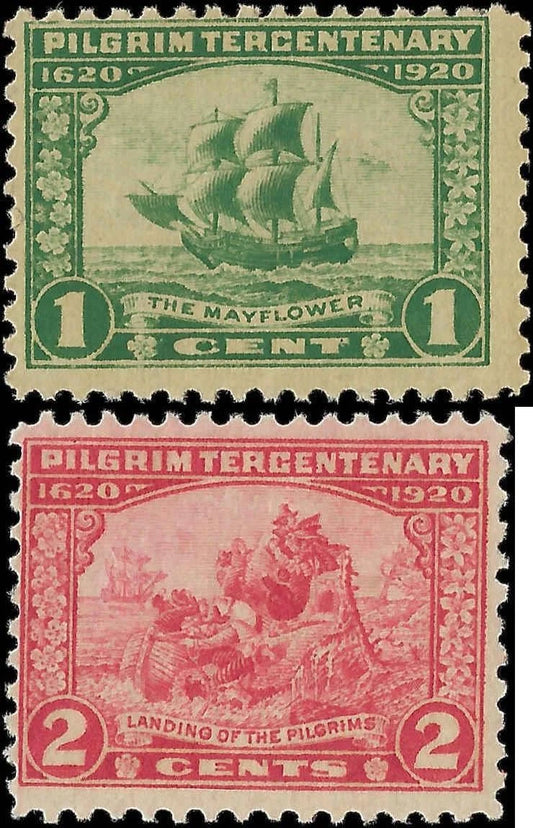 1920 USA Pilgrim Tercentenary - Scott 548, 549 - MNH - Undisturbed OG