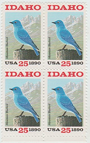 1990 Idaho Statehood Block of 4 25c Postage Stamps, Scott 2439, MNH, OG
