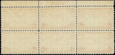 c1937 - #C22 50c China Clipper Plate # Block of 6 - MNH, Undist OG -Centering!